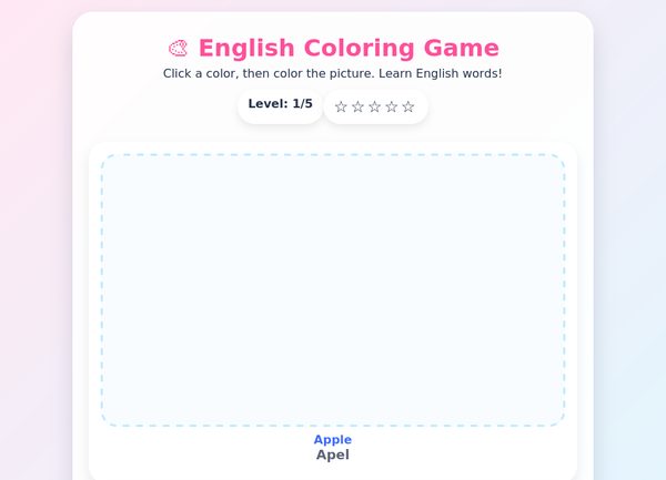English Coloring Game